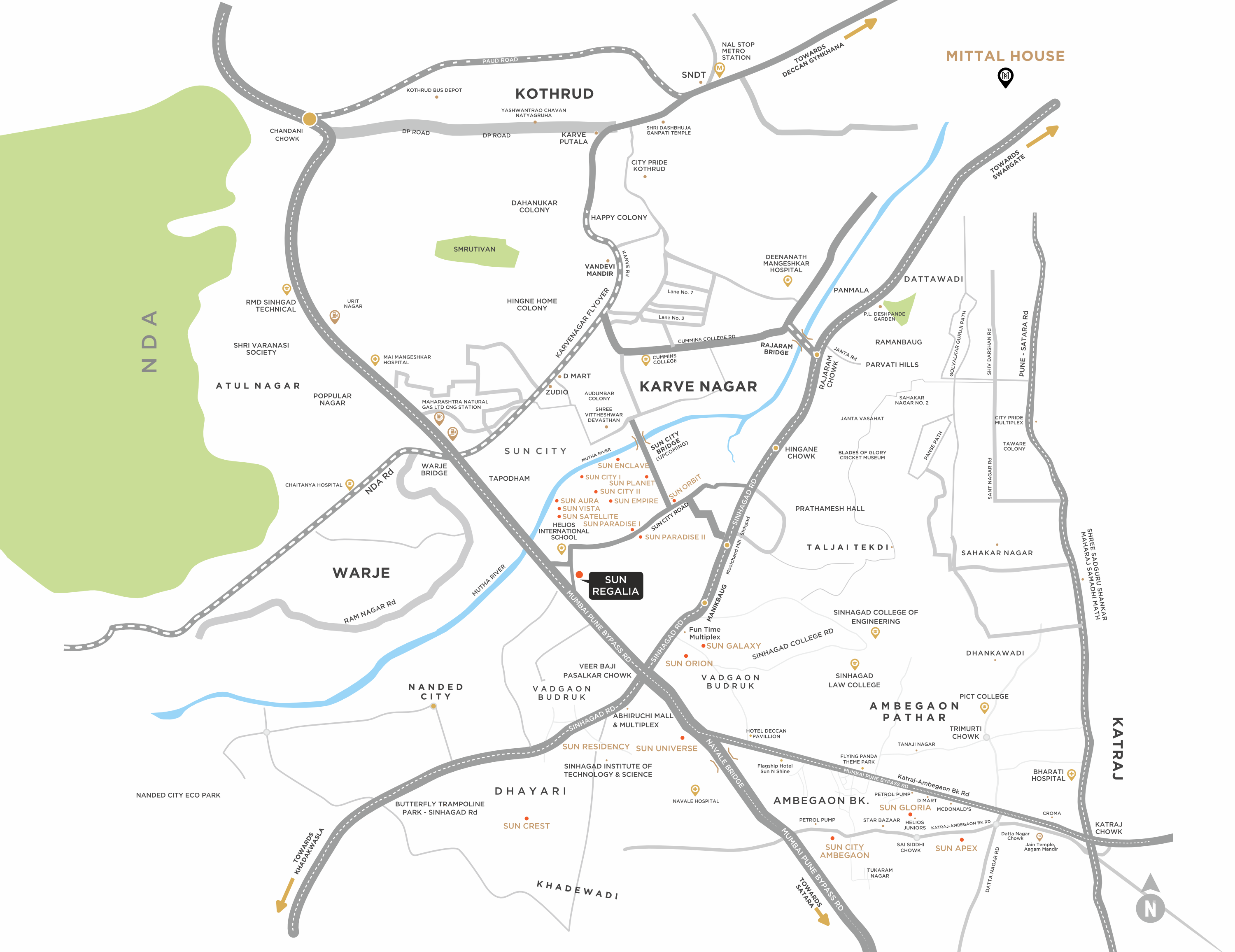 Sun Regalia Location Map
